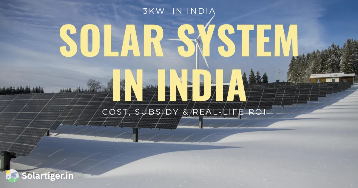 3kW Solar System Price in India