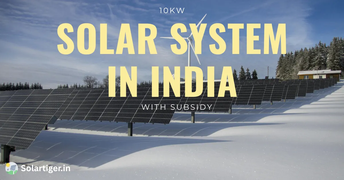 10kW Solar System Price in India