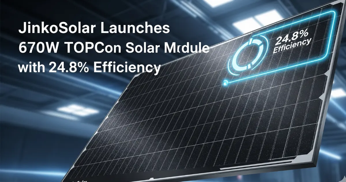 JinkoSolar 670W TOPCon Panel