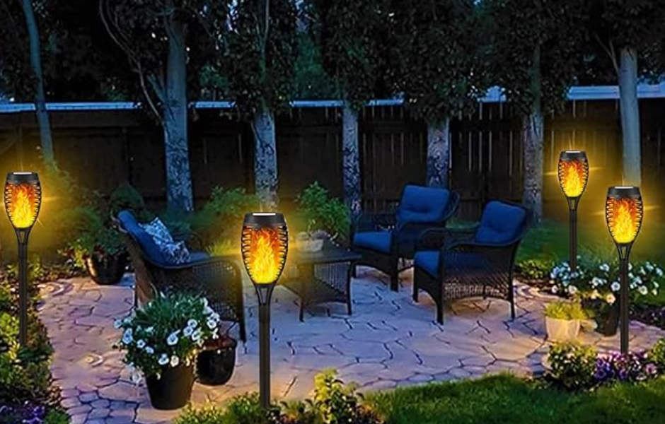 Liveasily 8 Pack Outdoor Yellow Solar Garden Lights